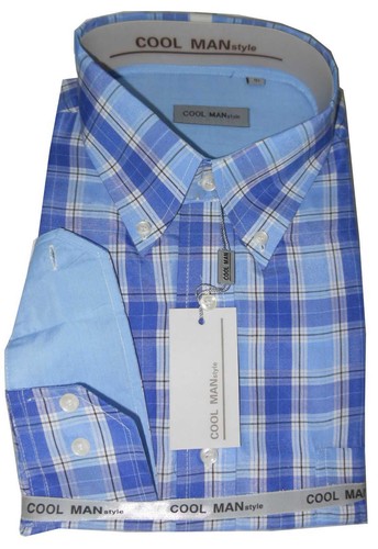 Camicia classica uomo Cool Man manica lunga collo Button down art 167 - Foto 2 di 9