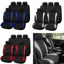 9Pcs Car Front Rear Seat Pad Cover Full Set Protector Car Accessories Universal