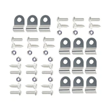 12 Sets 3/16" Stainless Steel Brake & Fuel Line Clamp with Screw for Chevy