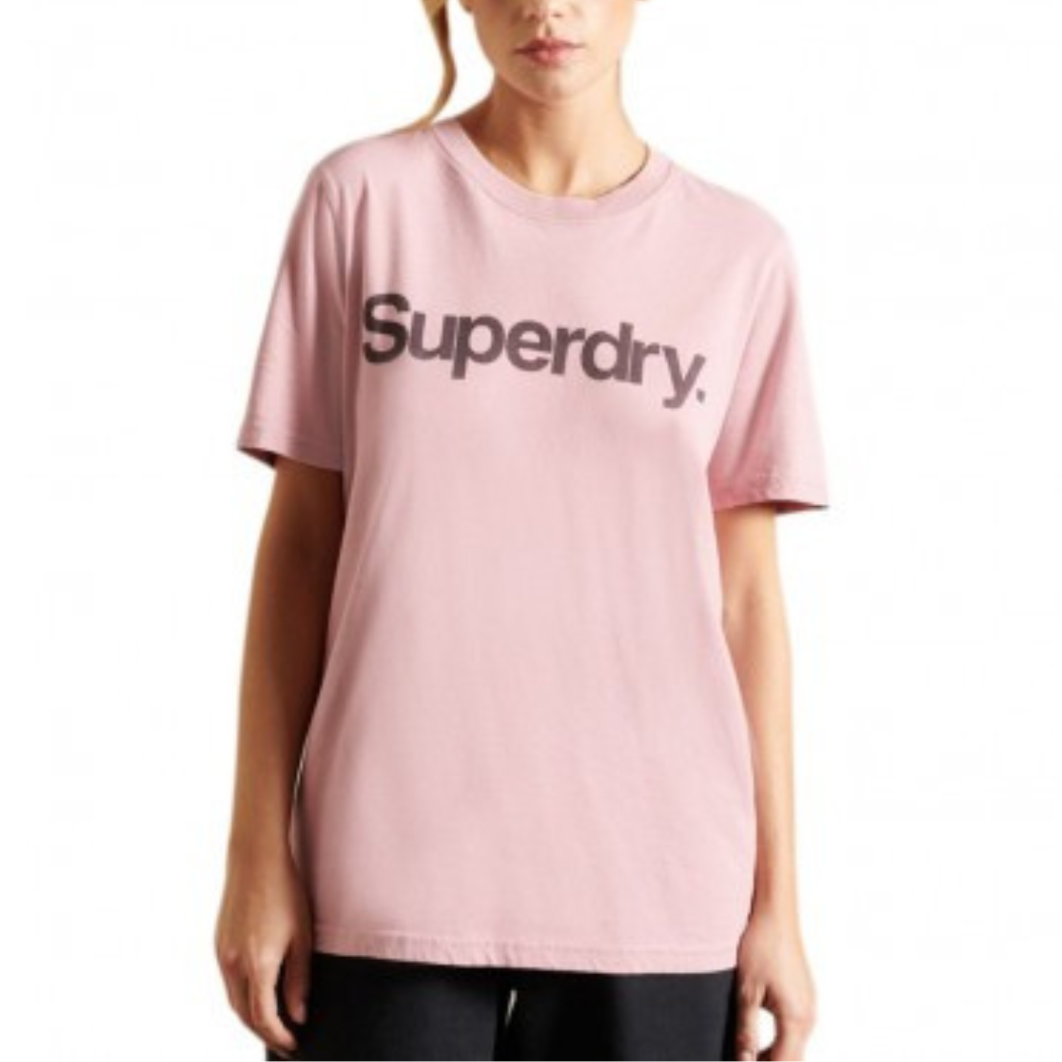 Donna Superdry Logo T-shirt classica rosa S