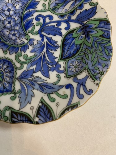 "Plato/platillo Royal Paisley Arnart 5th Ave #2507 4"" azul verde". V140 - Imagen 4 de 7