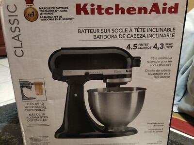 KitchenAid Classic Plus KSM75WH 4.5qt Tilt-Head Stand Mixer