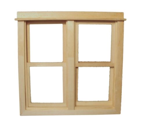 Double Opening Sash Window Frame Tumdee 1:12 Scale Dolls House Miniature 185 - Picture 1 of 7