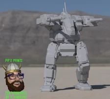 BJ-1 Blackjack Alternate Mech Model For Battletech 6mm-10mm-15mm