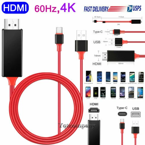Lector de libros electrónicos y tablet Cables HDMI A/V para Dell
