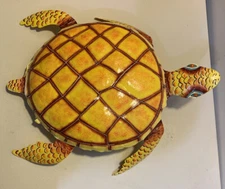 Haiti Metal Art, Recycled Oil Drum, Turtle. 22”L, 18”W. Outdoor/Indoor Decor 3D!