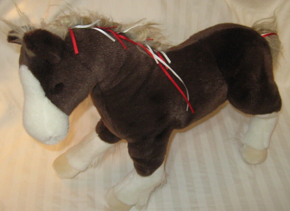 Plush CLYDESDALE HORSE Stuffed Animal by Douglas Cuddle Toys Rare