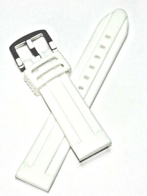 WHITE SPORTS WATCH STRAP 18MM 20MM 22MM 26MM SOFT & COMFORTABLE SILICONE