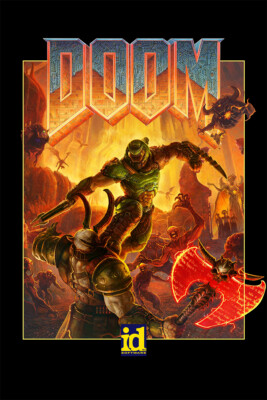 Doom Eternal Video Game Doomguy Art Wall Indoor Room Poster