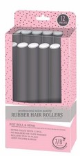 My Beauty Spot Professional Salon Quality Rubber Hair Rollers Grey