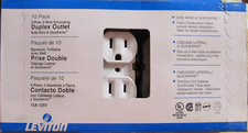 "LOT OF 3 BOXES" LEVITON 5320-WMP 15 A 125V Duplex Outlet, White, Contractor