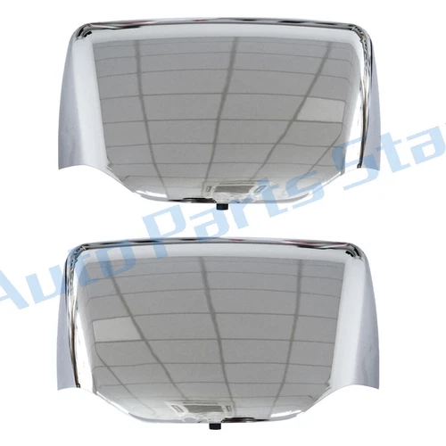 Chrome Hood Mirror Cover Pair for Kenworth T680 Peterbilt 579 Left & Right Side