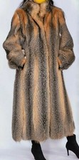 S-m Grey Fox Fur Coat With Standup Collar A-line Soft Very Beautiful Coat