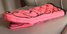 gant de cuisine coton - "crocodile" rose  - 31 x 15 cm  - neuf