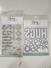 Pretty Pink Posh Hugs Clear Stamp Set & Coordinating Dies Valentines NEW