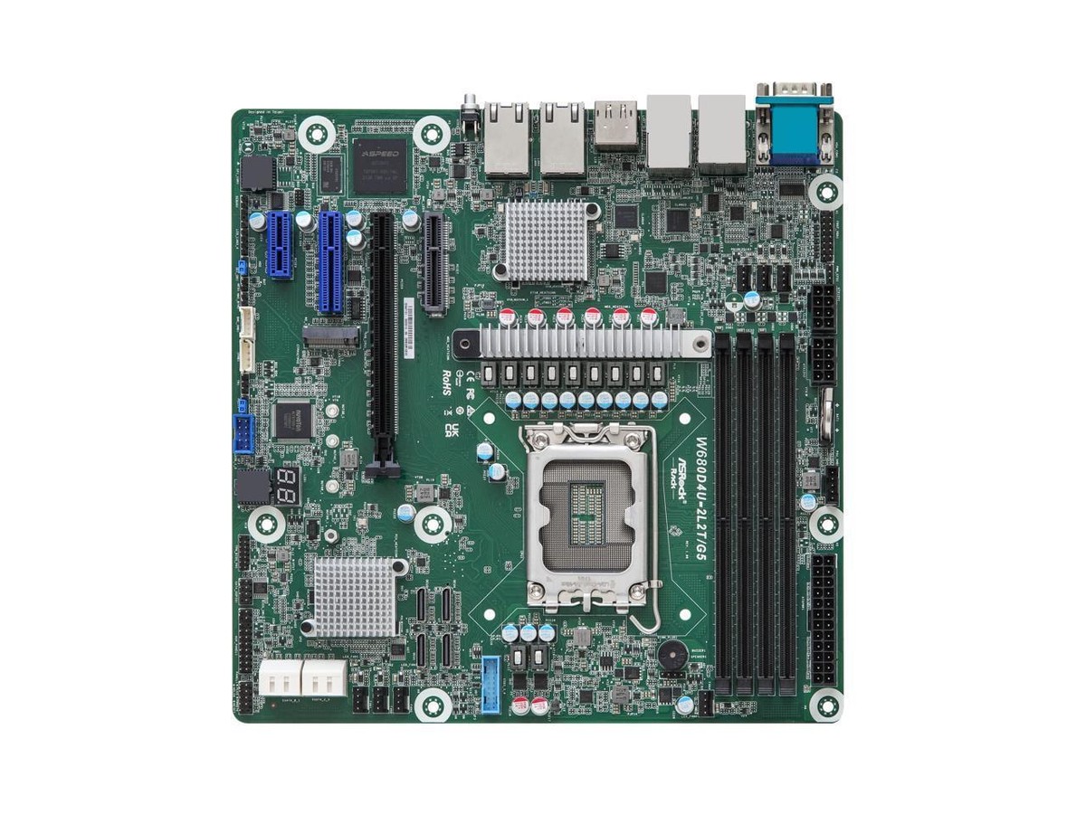 AsRock Rack W680D4U-2L2T/G5 Micro-ATX Server Motherboard Single