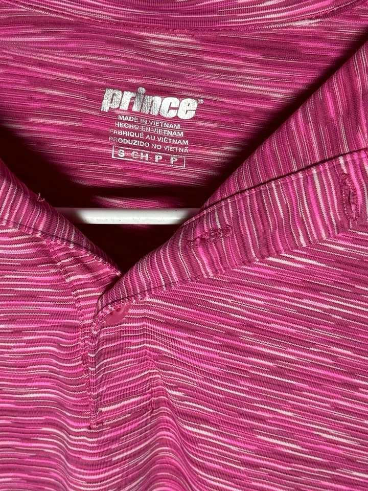 Camisa polo Prince para mujer pequeña rosa calce regular manga corta atlética   Foto 2 de 4