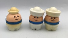 Vintage Little Tikes TODDLE TOTS Lot of 3 Figures Toys WHITE  BLUE SAILOR MEN