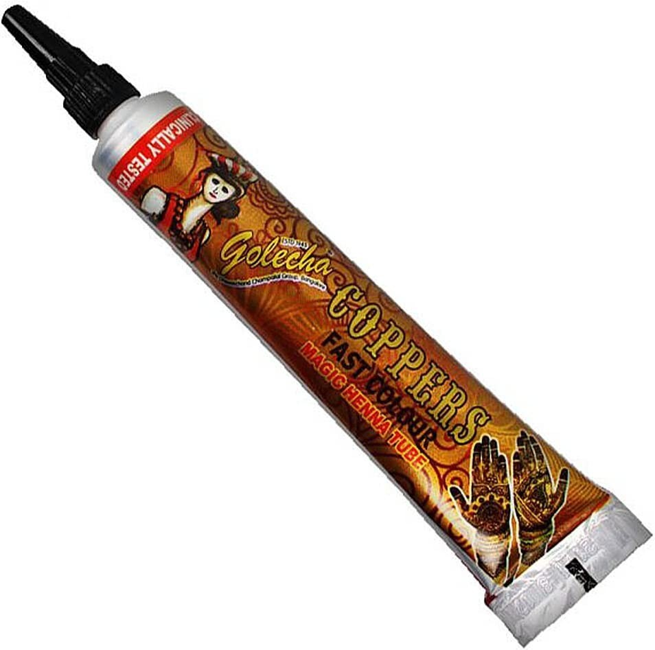 5x Golecha Henna Pasta Tubo Negro 100g Sorteo Decoración Artesanal Pintar India