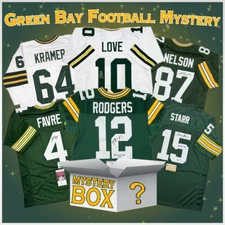 Autographed/Signed Green Bay Football Jersey Mystery Box PSA JSA or Beckett COA