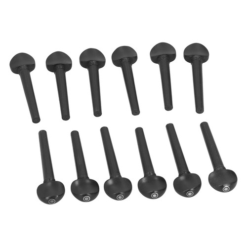 12 Pcs 8.7cm Ebony Peg Set Wooden Tuning with Fisheye for Oud Violin Fiddle UTS - Picture 8 of 12