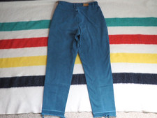 VTG 90s LEE Spruce Teal Blue Cinch USA Made 32x29 Mom Denim Jeans Pants Womens