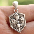 Knights Templar Crusader Charm Pendant 925 Sterling Silver Christian Religious
