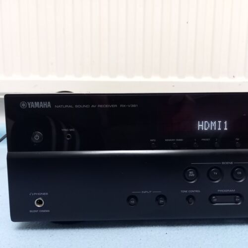 5.1 black AV receiver YAMAHA RX-V381 HDMI 3D 4K HDCP 2.2 HDR ARC Bluetooth USB - Picture 5 of 19