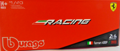 Burago Modell Burago Racing Ferrari 499P 24 Stunden Le Mans 2023 rot Maßstab 1:43