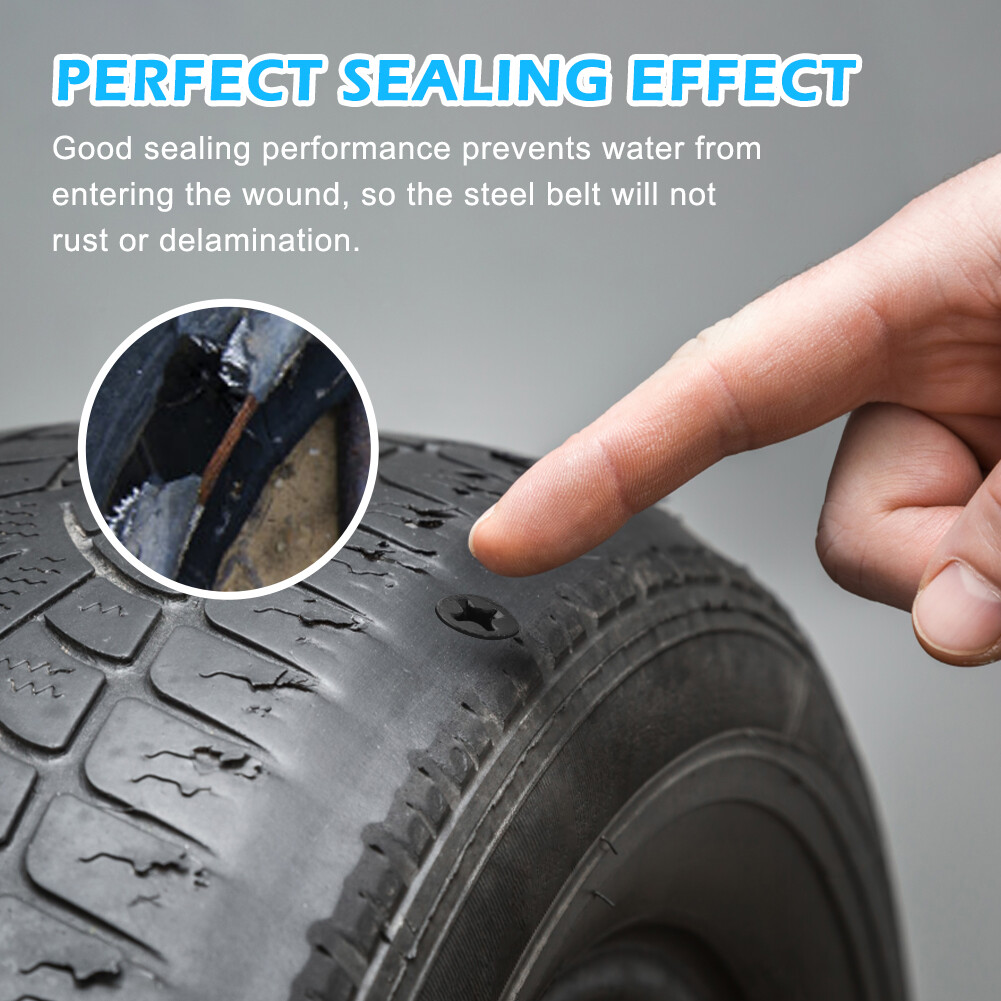 40pcs Universal Rubber Nail Tire Repair Kit 2 Sizes Auto Motorcycle