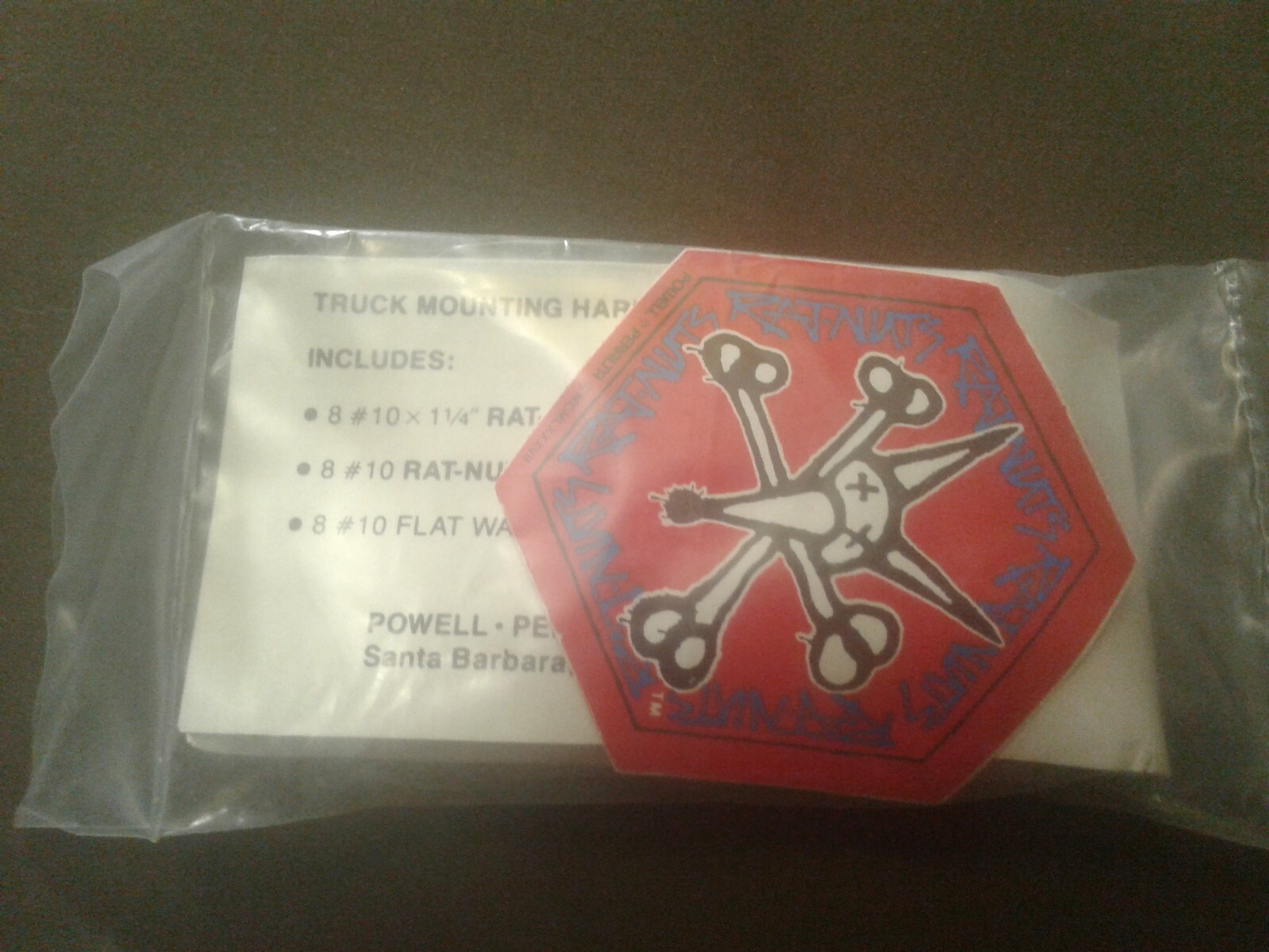 NOS Vintage Powell Peralta RAT NUTS Skateboard Truck Mounting Hardware Set