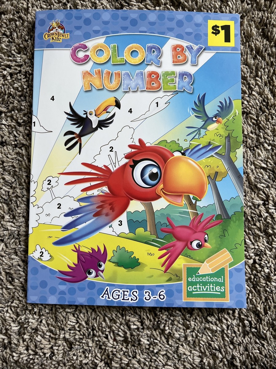 絵本・児童書 Exclusive Page for NZ Crown Jewlz Kidz Color By Number Educational Activity Book