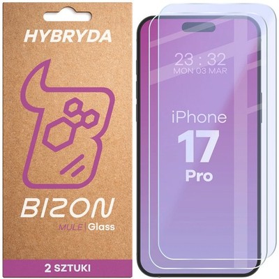 2x Schutzglas für iPhone 17 Pro Bizon Displayschutzglas Hybridglas Handyglas