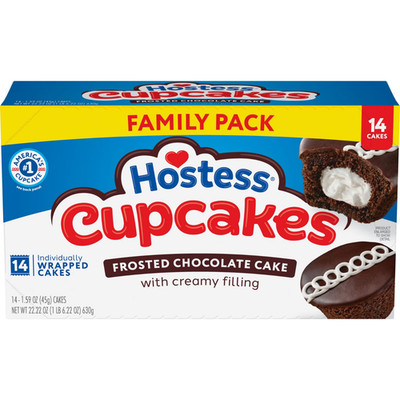 Hostess Cupcakes, Chocolate Snack Cakes, 22.22 oz Box (14 Count) Free Shipping