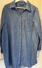 Marks & Spencer M&S Collection Women’s Medium Blue Denim Shirt Dress - Size 18