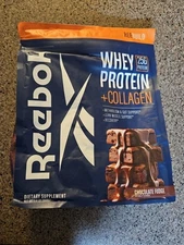 Reebok Reebuild Whey Protein Collagen 1.4 Lb Chocolate Fudge Exp 9/26