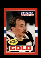 1985 Topps USFL #30 Jeff Delaney Denver Gold MINT