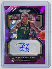 2022-23 Panini Prizm Draft Picks Purple Ice /99 Jeremy Sochan #DP-JSO Auto NM-M