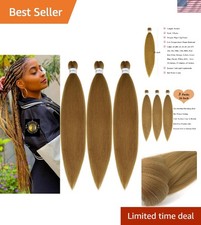 26 Inch Pre-Stretched Braiding Hair - Soft Honey Blonde for DIY Styles