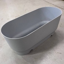 Elho GV Trough 80cm Wheels Plant Flower Trough Liv Concrete Plastic - No Base