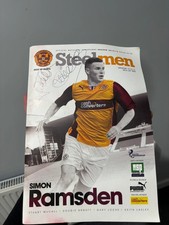 Motherwell fc signed programme