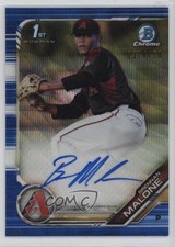 2019 Bowman Draft Chrome Pick Blue Wave Refractor /150 Brennan Malone Auto 2a9