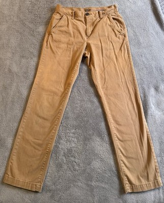 Urban Pipeline Superflex Chino Pants Slim Straight Tan Cotton Blend Pockets