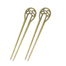 2pcs Fashion Long Hair Decoration Antique Bronze Ushape Hairpins Hair Sticks Hai