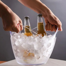 1pcs Hot Transparent Ice Cube Storage Bucket Beer Wine Bucket Bar Ice Bucket