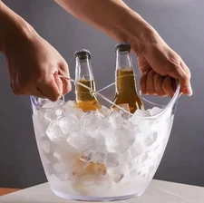 1pcs Hot Transparent Ice Cube Storage Bucket Beer Wine Bucket Bar Ice Bucket