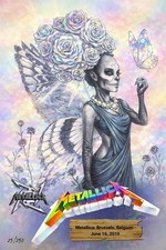 Metallica Munk One Brussels King Baudoin 2019 Color pencil drawing print