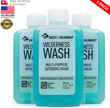 Sea to Summit Wilderness Wash Liquid Camp Soap 3 oz [ 3-Pack ] EXP 10/2028