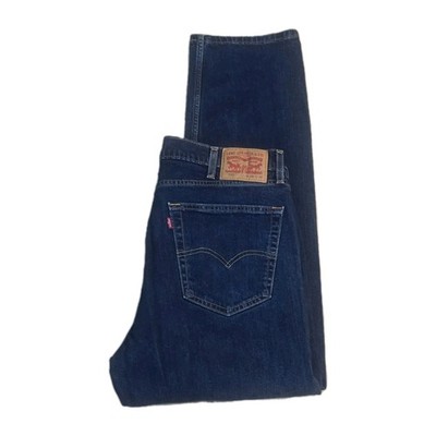 Levi's 505 mens regular fit straight leg jeans dark wash size W38 L32