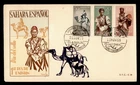 DR WHO 1959 SPANISH SAHARA FDC SEMI POST COMBO OVERSEAS MAILER CACHET M76502